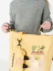 Желтый сумка-шоппер текстильная