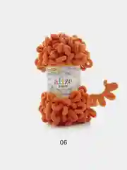 Рыжий пряжа Alize Puffy, петельки большие, микрополиэстер, 100 г, 9 м