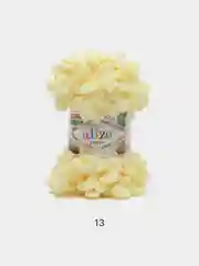 Светло-жёлтый пряжа Alize Puffy, петельки большие, микрополиэстер, 100 г, 9 м