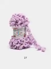 Сиреневый пряжа Alize Puffy, петельки большие, микрополиэстер, 100 г, 9 м