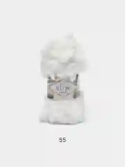 Белый пряжа Alize Puffy, петельки большие, микрополиэстер, 100 г, 9 м