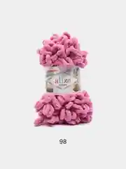 Тёмно-розовый пряжа Alize Puffy, петельки большие, микрополиэстер, 100 г, 9 м