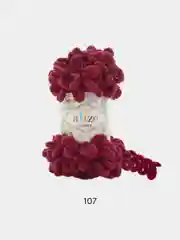 Бордовый пряжа Alize Puffy, петельки большие, микрополиэстер, 100 г, 9 м