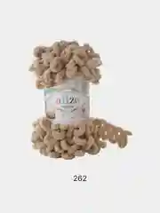 Светло-бежевый пряжа Alize Puffy, петельки большие, микрополиэстер, 100 г, 9 м