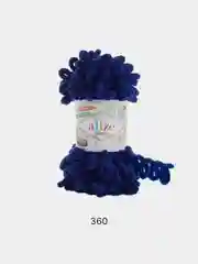Темно-синий пряжа Alize Puffy, петельки большие, микрополиэстер, 100 г, 9 м