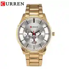 Золотой мужские наручные часы Curren 8282 в подарочной упаковке