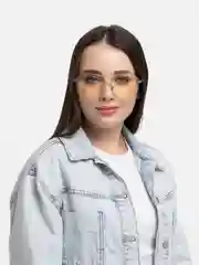 Серебряный имиджевые очки / прозрачные / унисекс