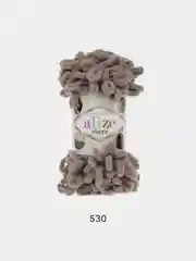 Светло-коричневый пряжа Alize Puffy, петельки большие, микрополиэстер, 100 г, 9 м