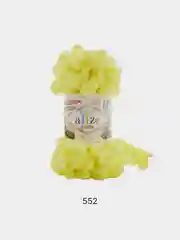 Лимонный пряжа Alize Puffy, петельки большие, микрополиэстер, 100 г, 9 м