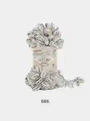 Серебряный пряжа Alize Puffy, петельки большие, микрополиэстер, 100 г, 9 м