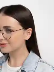 Серебряный имиджевые очки MIRSEE / унисекс/круглые/прозрачные