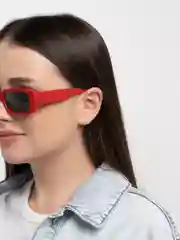 Красный солнцезащитные очки женские, прямоугольные. MIRSEE