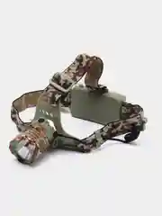 Фонарь налобный светодиодный аккумуляторный, для охоты, рыбалки
