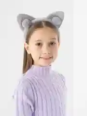 Голубой ободок с ушками кошка для девочки