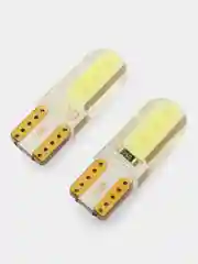 Белый автомобильная светодиодная габаритная LED лампа T10 W5W для ДХО и фар и подцветки салона