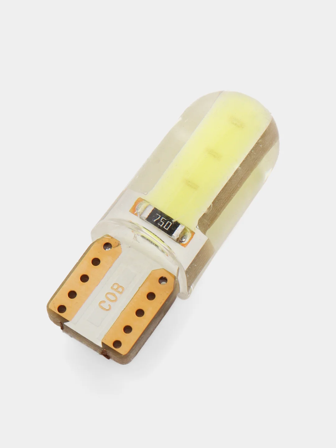 Белый автомобильная светодиодная габаритная LED лампа T10 W5W для ДХО и фар и подцветки салона