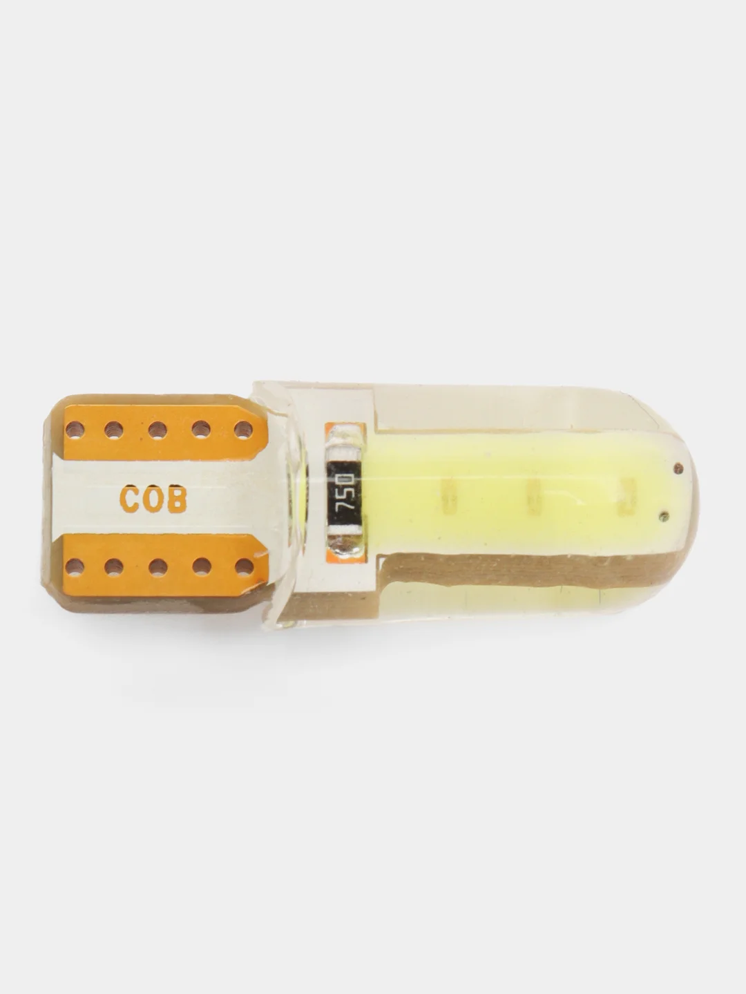 Белый автомобильная светодиодная габаритная LED лампа T10 W5W для ДХО и фар и подцветки салона