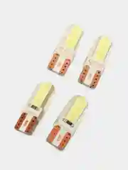 Светодиодные габаритные LED лампы W5W T10 COB 4 автосвет огни