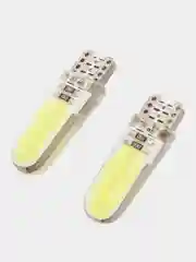 Габаритные LED лампы W5W T10 1-2-4 шт COB 10 Светодиодные Лампочки /огонь/салон/подсветка