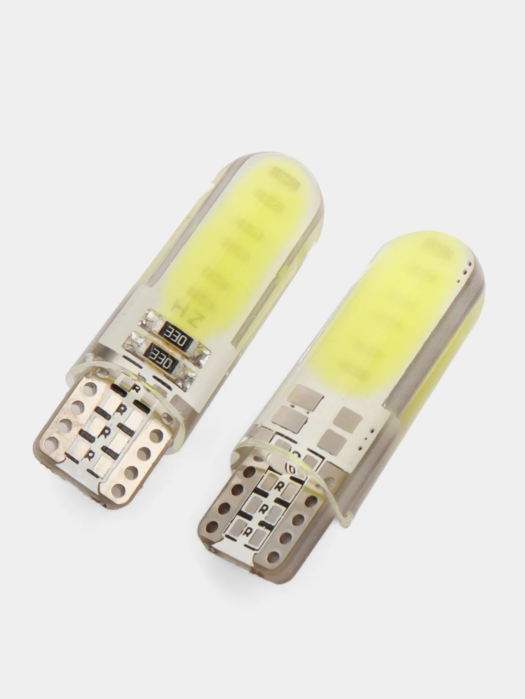 Габаритные LED лампы W5W T10 1-2-4 шт COB 10 Светодиодные Лампочки /огонь/салон/подсветка