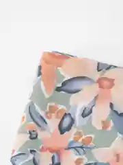 Зелёный хаки платок женский из хлопка с принтом