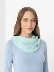 Бирюзовый женский платок, шифоновый, 150*50 см