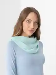 Бирюзовый женский платок, шифоновый, 150*50 см