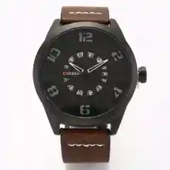 Терракотовый мужские наручные часы Curren 8258 с календарём в подарочной упаковке