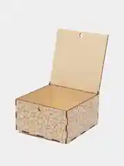 Белый коробка новогодняя, деревянная, для подарков