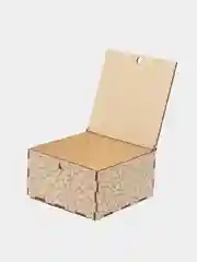 Желтый коробка новогодняя, деревянная, для подарков