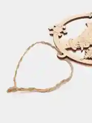 Серый новогодние елочные игрушки из дерева