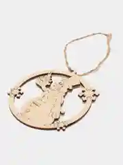 Серый новогодние елочные игрушки из дерева
