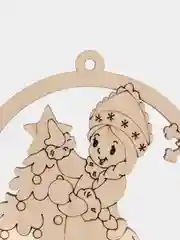 Фиолетовый новогодние елочные игрушки из дерева
