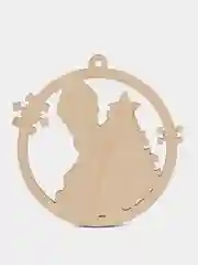 Фиолетовый новогодние елочные игрушки из дерева