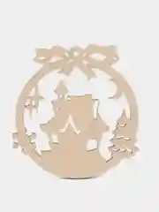 Красный новогодние елочные игрушки из дерева