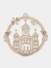 Мятный новогодние елочные игрушки из дерева