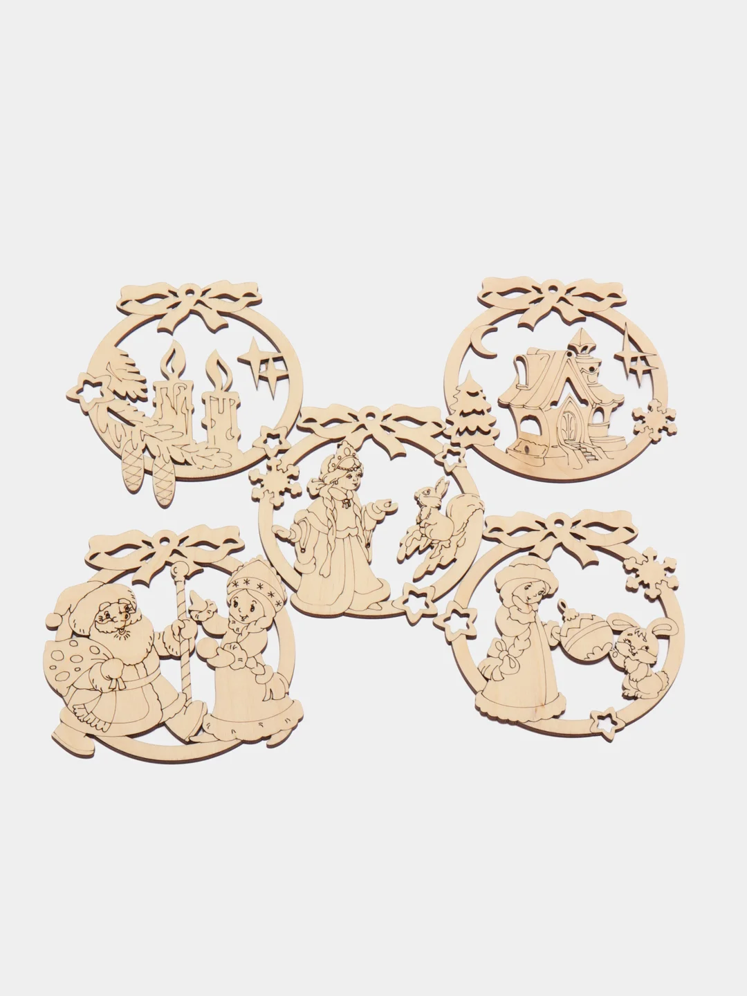 Черный новогодние елочные игрушки из дерева