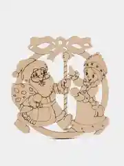 Черный новогодние елочные игрушки из дерева
