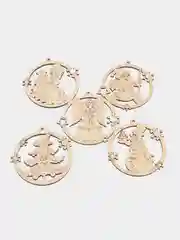 Фуксия новогодние елочные игрушки из дерева