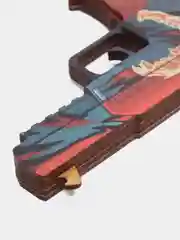 Алый резинкострел пистолет Five-Seven из CS:GO, 6 скинов, дерево