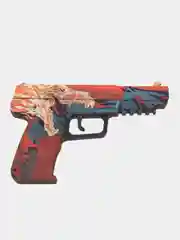 Алый резинкострел пистолет Five-Seven из CS:GO, 6 скинов, дерево