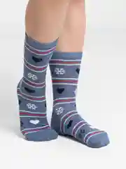 Черный носки с новогодними принтами, унисекс