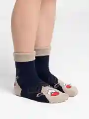 Синий носки махровые, новогодние