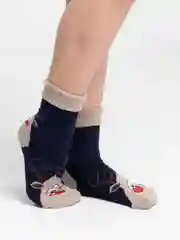 Синий носки махровые, новогодние