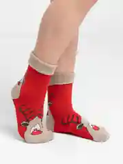 Красный носки махровые, новогодние