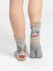 Серый носки махровые, новогодние