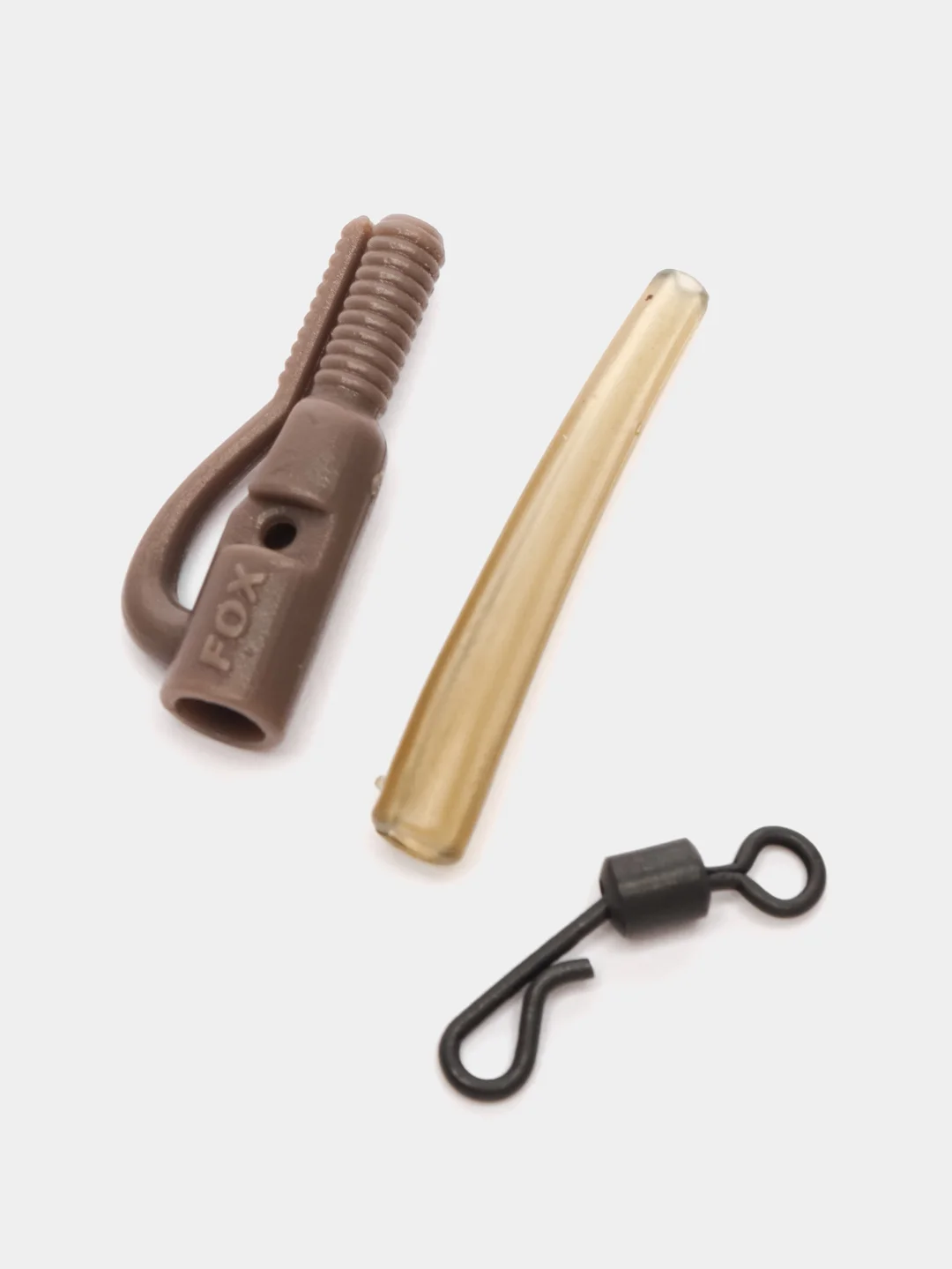 Набор безопасных клипс Fox Power Grip Lead Clip Kit Trans Khaki с усиленным конусом