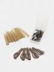 Набор безопасных клипс Fox Power Grip Lead Clip Kit Trans Khaki с усиленным конусом