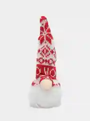 Белый гном новогодний, игрушка ёлочная, светящаяся