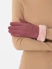 Бордовый перчатки женские